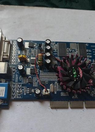 Відеокарта radeon 128/64 agp два виходи на монітор.