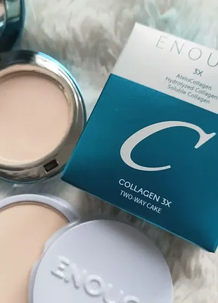Компактная пудра для лица с коллагеном enough collagen 3x moisture two-way cake spf28 pa++