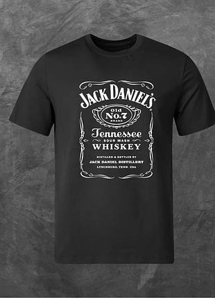 Футболка унисекс с принтом jack daniel's джек базовая черная xs