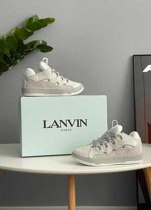 Lanvin curb sneakers grey ◻️сірі масивні кросівки | 36–40