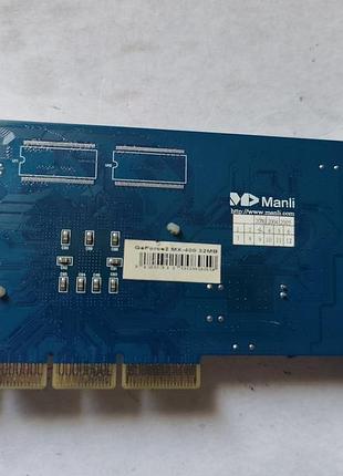 Manli geforce 2 mx-400 32mb/32bit полностью робочая. 2