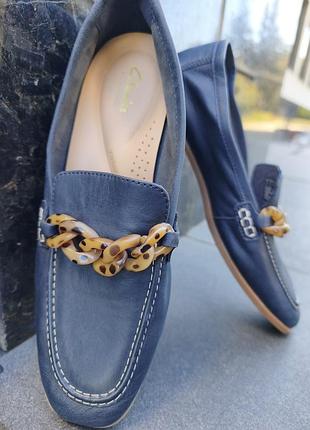 Лофери жіночі clarks сині 2