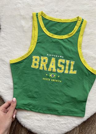 Зеленый топ brasil shein 2
