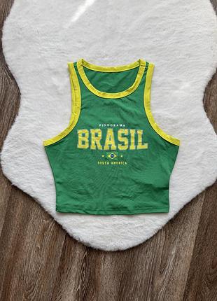 Зеленый топ brasil shein