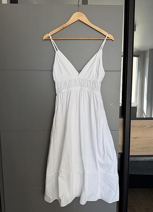 Сарафан жіночий zara білий бавовняний