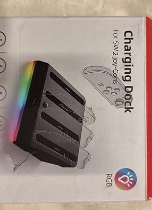 Зарядна док-станція nintendo для 4 joy-con nintendo switch 2, rgb, c07