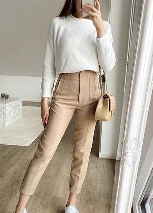 Брюки жіночі zara класичні бежеві