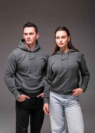 Утеплена кофта худі nike унісекс сіра