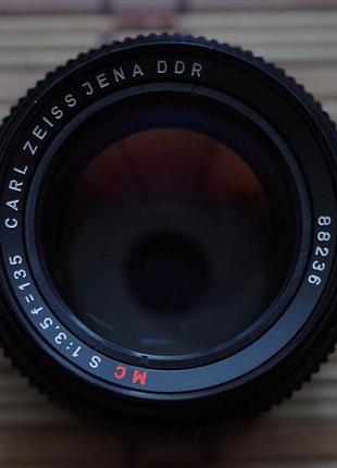 Объектив carl zeiss jena mc sonnar 3.5 135mm резьба м42 №88263 с крышками