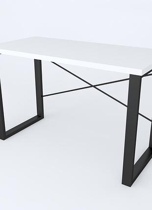 Письмовий стіл ferrum-decor драйв 1200x700 мм, білий дсп 32 мм, чорний метал (frd-103380)