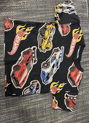 Футболка для хлопчика h&m hot wheels чорна 104