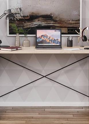 Письменный стол ferrum-decor коннект 75x120x60 см черный дсп дуб артизан (frd-104202)