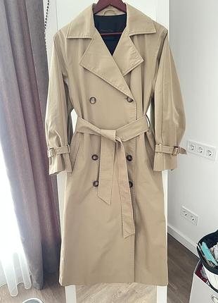 Жіночий тренч massimo dutti бежевий