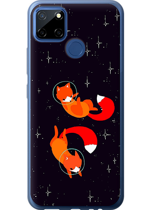 Чехол на realme cxiaomi 12 лисички в космосе из пластика fch_0175985