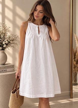 Сукні міді жіноча marc o’polo pure linen біле лляне, розмір 36