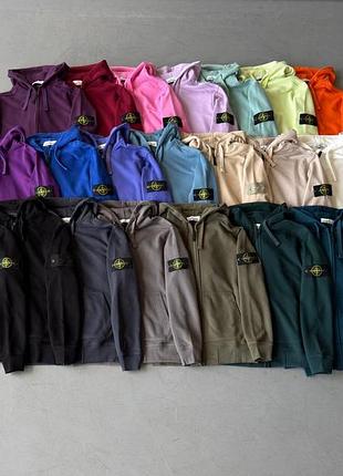 Чоловіче худі stone island зіп з капюшоном