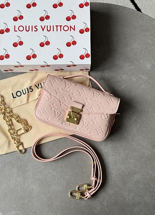 Сумки для жінок louis vuitton pochette métis east west bag рожева