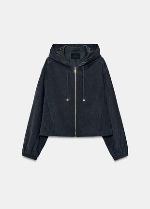 Куртка-бомбер с капюшоном zara