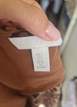 Жіноча блуза h&m з леопардовим принтом 4