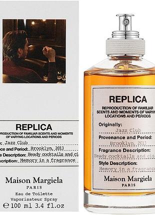 Туалетна вода maison margiela replica jazz club, 100 мл, для чоловіків