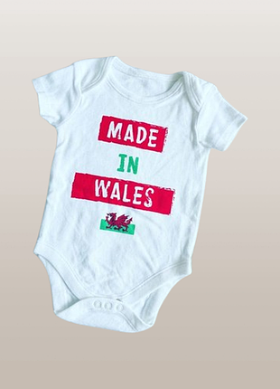 Дитяче боді made in wales nutmeg 0-1 міс (50 см) білий