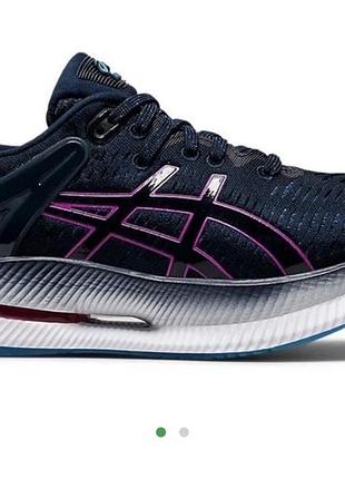 Кросівки asics темно-сині з фіолетовими елементами