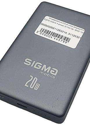 Универсальный внешний аккумулятор повербанк б/у sigma mobile x-power si10a7ql-mag 10000 mah