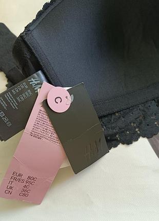 Кружевной бюстгальтер-бандо (бюстье/топ) без бретелей, h&amp;m 80с