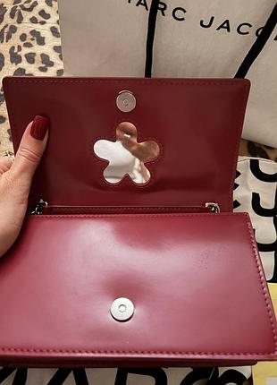 Сумка жіноча marc jacobs вишневого кольору 4
