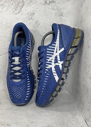 Чоловічі сині кросівки сіточка asics gel quantum 360