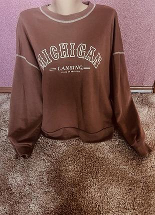 Світшот жіночий коричневий michigan lansing розмір m-l