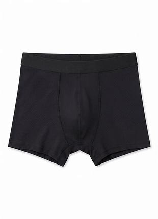Трусы боксеры мужские в рубчик черные базовые xl