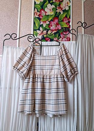Стильна текстурна блуза в клітинку limited collection.