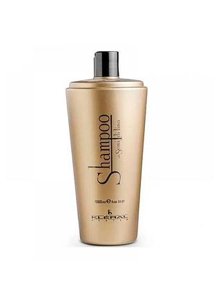 Питательный шампунь kleral system semi di lino shampoo с маслом льна для поврежденных волос, 1000 мл