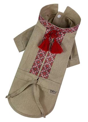 Вышиванка с кисточками беж rub-48 2