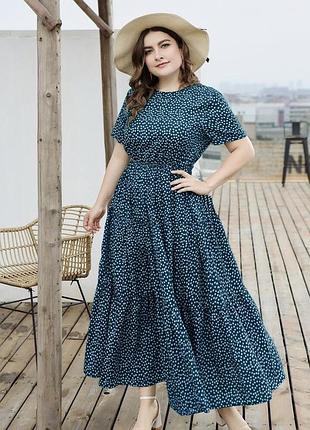 Довга сукня в квітковий принт shein xl батал