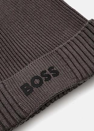 Шапка чоловіча boss сіра 3