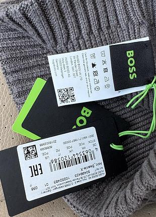 Шапка чоловіча boss сіра 7