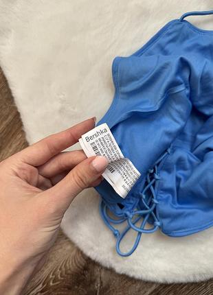 Синий топ с паетками bershka 5