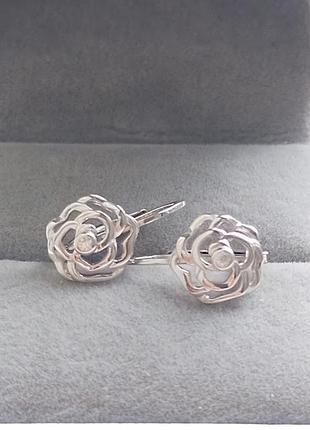 Серьги "silver rose" 7
