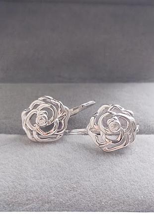 Серьги "silver rose" 8