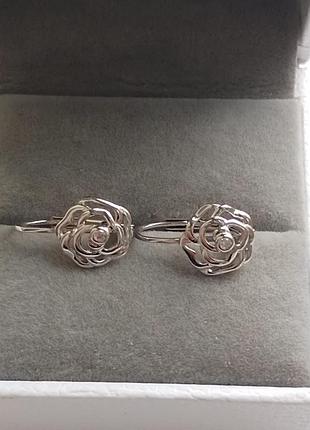 Серьги "silver rose" 6