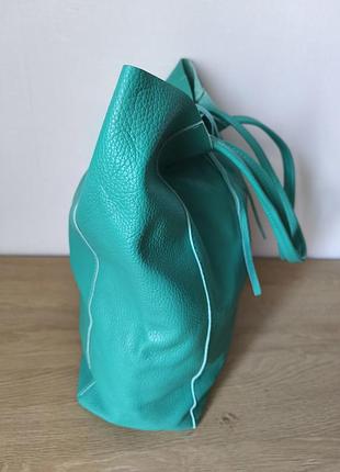 Кожаный шоппер made in italy 2