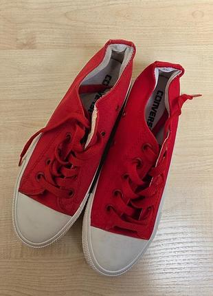 Яркие красные кеды converse chuck taylor all star, р36