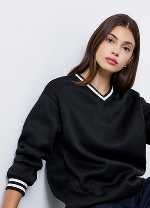 Світшот жіночий h&m чорний на флісі
