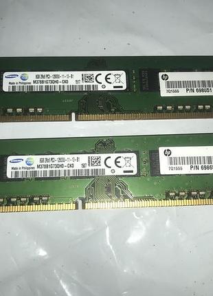 Пара 16 гб (8гбx2) samsung ddr3 1600mhz (m378b1g73qh0-ck0) оперативна пам'ять 16 гб ддр3 1600 мгц для пк