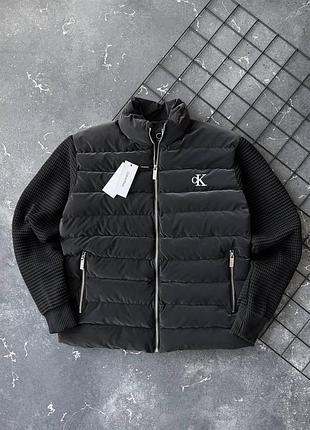 Чоловіча преміум куртка calvin klein black осінь євро зима