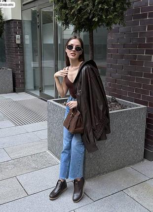 Лоферы высокие miu шоколад кожа 8