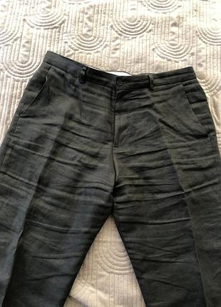 Штани брюки zara льняні