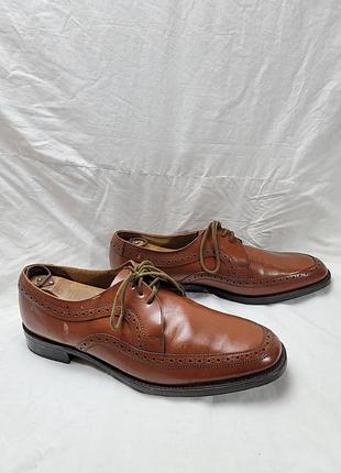 Мужские броги tj's 44-45 р. (29 см) кожаные, английская, коньячные дерби